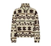 ONLY Pull-over 'ONLJANNE' marron / brun foncé / jaune pastel / menthe, Taille XL