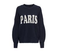 ONLY Pull-over 'ONLJERICO' bleu foncé / blanc, Taille M