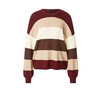 ONLY Pull-over 'ONLJETTE' mastic / brun foncé / baie / blanc naturel, Taille XS