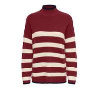 ONLY Pull-over 'ONLKATIA' lie de vin / blanc, Taille S