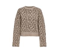 ONLY Pull-over 'ONLLina' brun foncé / greige, Taille L