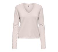ONLY Onlloyal Life Ls Pull à col en V pour Femme KNT Nca, Moonbeam, S, Moonbeam., S