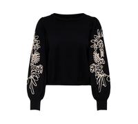 ONLY Pull-over 'ONLMagnolia' beige / noir, Taille XS