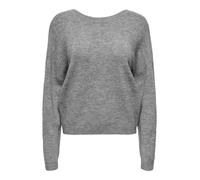 ONLY Onlmanifesta Ls Reversible BF KNT Pull-Over, Mélange de Gris Clair-Détails : Dentelle Noire, M Femme
