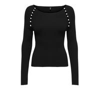 ONLY Pull-over 'ONLMEDDI' noir / blanc perle, Taille M