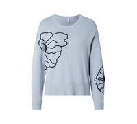 ONLY Onlpetra Ls Flower EMB O-Neck CC KNT, Chambray Doux, L Femme