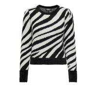 ONLY Pull-over 'ONLPIUMO' noir / blanc cassé, Taille S