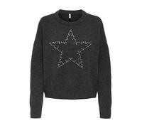 ONLY Pull-over 'ONLRenata' gris foncé / argent, Taille S