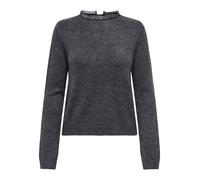 ONLY Onltammy Ls Lace Mix O-Neck BF KNT, Gris foncé mélangé, S Femme