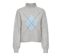 ONLY Pull-over 'ONLWakefield' bleu clair / gris clair, Taille L