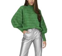 ONLY Pull pour Femme OnLCELINA Life LS High KNT Noos, Vert islandais/détail : mélangé, Taille S, Island Green/Detail:Melange, S