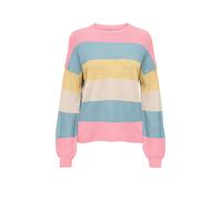 ONLY Pull-over 'ONLAtia' beige clair / bleu clair / jaune pastel / rose, Taille L