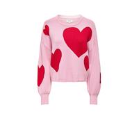 ONLY Pull-over 'ONLMONTANA' rose clair / rouge feu, Taille XL