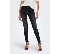 Only Rea1099 Raw Hem Skinny Jeans Noir S L32 Female