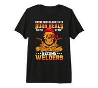 Only Real Men Become Welders Funny Welder Welding T-Shirt Haut de Gamme