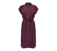 ONLY Robe-chemise 'Hannover' lie de vin, Taille 32