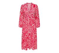 ONLY Robe-chemise 'MILANA' rouge vif / blanc, Taille 32