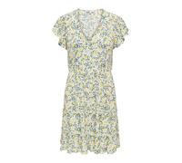 ONLY Robe-chemise 'ONLCLAUDETTE' citron vert / vert foncé / blanc, Taille 40