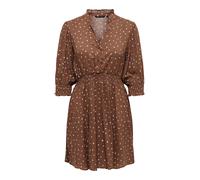 ONLY Robe-chemise 'ONLRaya' marron / blanc, Taille 38