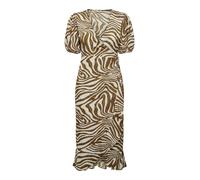 ONLY Robe 'CHICAGO' beige / brun foncé, Taille 34