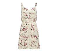 ONLY ONLKARMEN S/L Short Dress AOP WVN Noos Robe, Crème Brûlée/Fleurs de Rose (Blanc), 38 Femmes