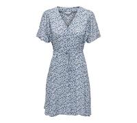 ONLY Robe Courte Onlevida pour Femme, Bleu Provincial/AOP : Fleur Sadie, S