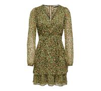 ONLY Robe d’été 'Adele' olive / vert foncé / rouge cerise, Taille 36