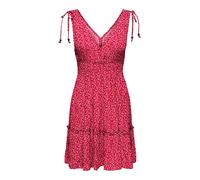 ONLY Robe d’été 'ONLFernanda' rouge / blanc, Taille 46