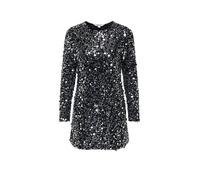 ONLY Onlanika Catina Ls Sequins Dress WVN, Argent (Silver), L Femmes