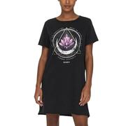 ONLY Robe d'été imprimée en Coton à Manches Courtes pour Femme de la Marque, Couleurs:Noir-2, Taille:M