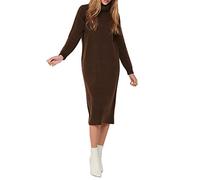 ONLY Robe en Tricot à col roulé pour Femme, Chicory Coffee, M
