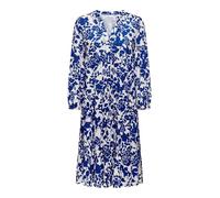 ONLY Robe méditerranéenne décontractée pour Femme avec Boutonnage - Robe midi Estivale, Couleurs:Bleu, Taille:M