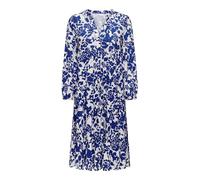 ONLY Robe méditerranéenne décontractée pour Femme avec Boutonnage - Robe midi Estivale, Couleurs:Bleu, Taille:S
