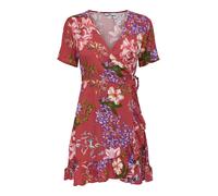 ONLY Robe 'NOVA' vert / violet foncé / rouge sang / blanc, Taille 38