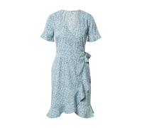 Robe cache-c?ur Imprimé all over Col en V Manches courtes bleu Bleu 36