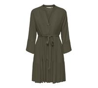 Only Onlclemmentine Life 3/4 Dress WVN Noos Robe délicate col en V et Manches, Feuille de Vigne, S Femmes