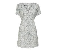 ONLY Robe courte Onlevida pour femme Gris Brume/Ciel imprimé Fleur Taille S