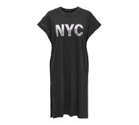 ONLY Robe 'ONLLUCY' gris / noir chiné / blanc, Taille 36