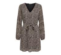ONLY Robe 'ONLSTAR' marron / noir / blanc cassé, Taille 34