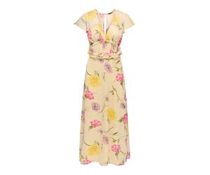 ONLY Robe 'ONLValda' jaune / jaune pastel / vert / rose, Taille 38