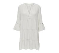 Only Thyra Peplon 3/4 Sleeve Dress Beige S Femme