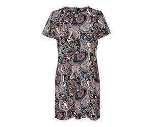 ONLY Robe 'POP TRASH' bleu outremer / noisette / brun foncé / blanc, Taille 36