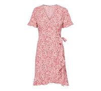 ONLY Robe pour Femme ONLOLIVIA S/S Wrap WVN Noos - Rose fumée/AOP:Tanya Flower, 40, Rose Smoke/AOP : Tanya Flower, 42