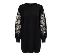 ONLY Robes en maille 'ONLMagnolia' écru / noir, Taille XS