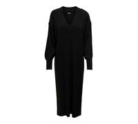 ONLY Onlnew Tessa L/S Midi Col en V KNT Robe Longue, Noir, M