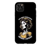 Only Sarcastic Speak Funny Sarcasm Citation Retro Pop Art Femme Coque pour iPhone 11 Pro Max