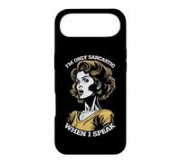 Only Sarcastic Speak Funny Sarcasm Citation Retro Pop Art Femme Coque pour iPhone Air