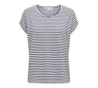 Only T-shirt ONLMoster Femme rayé col rond manches courtes Marine/Blanc Taille M