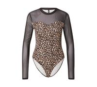 ONLY Shirtbody 'ONLLive Love' beige foncé / noir, Taille XS