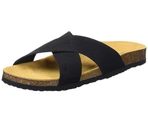 ONLY SHOES ONLMADISON-1 CROSS SUEDE SLIP ON, Sandale plate, Black,